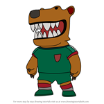 How to Draw Mexican Bear from Stumble Guys