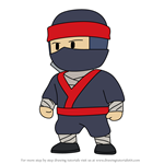 How to Draw Ninja Higure from Stumble Guys