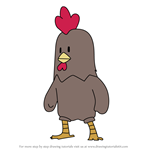 How to Draw Rooster from Stumble Guys