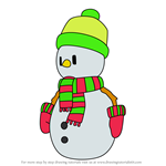 How to Draw Snowman from Stumble Guys