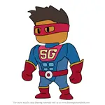 How to Draw Super Guy from Stumble Guys