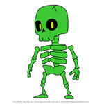 How to Draw Swamp Skeleton from Stumble Guys