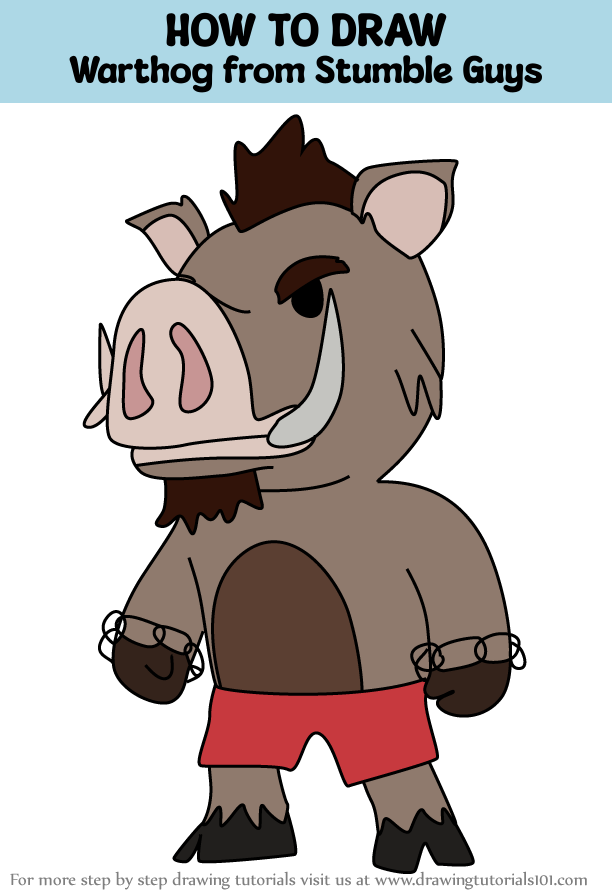 How to Draw Warthog from Stumble Guys (Stumble Guys) Step by Step