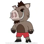 How to Draw Warthog from Stumble Guys