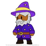 How to Draw Wizard from Stumble Guys