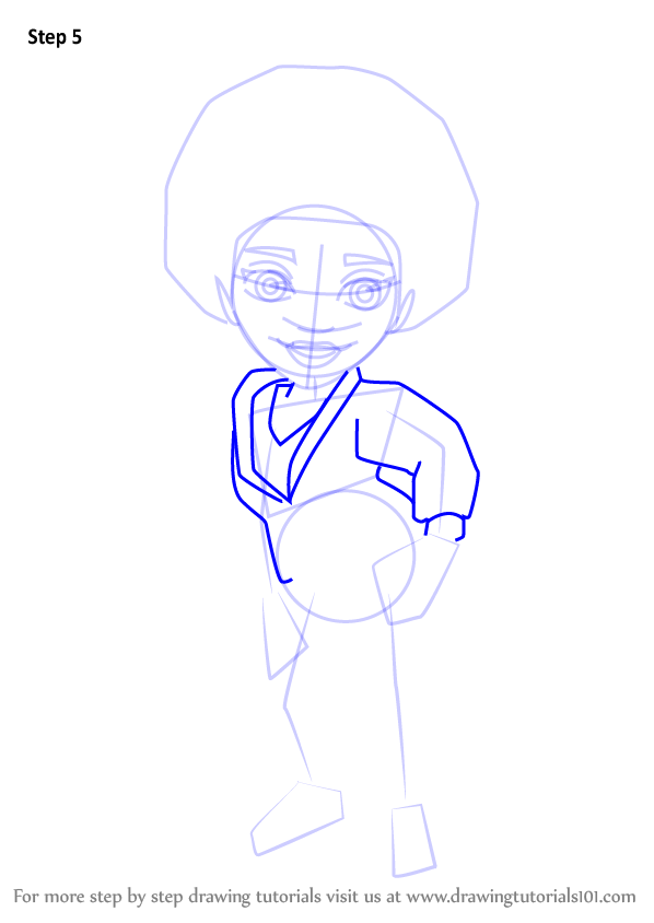 How to Draw Frizzy from Subway Surfers (Subway Surfers) Step
