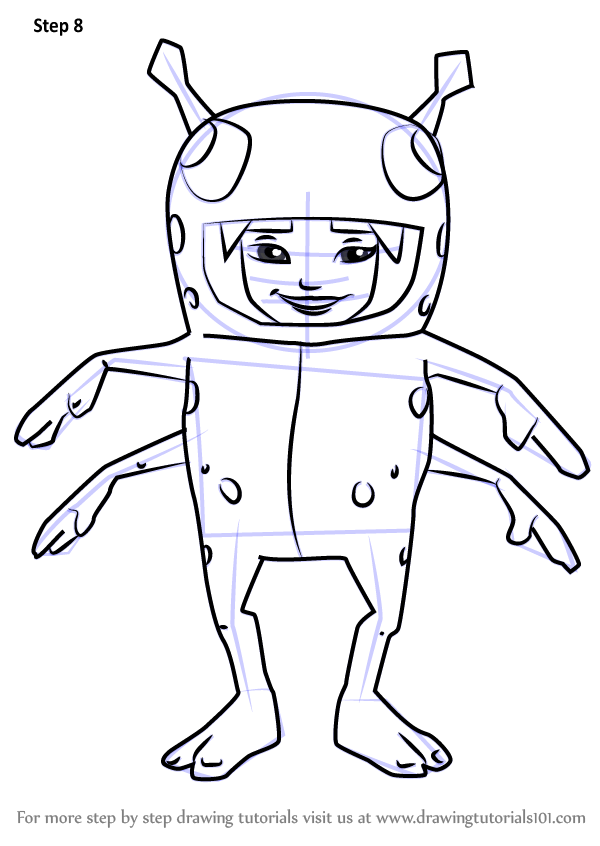 Learn How to Draw Yutani from Subway Surfers (Subway Surfers) Step by