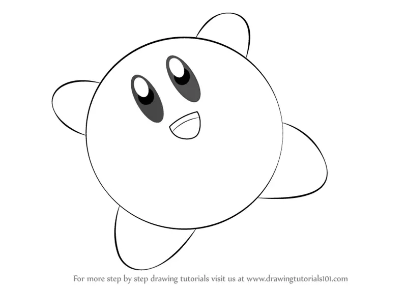 Learn How to Draw Kirby from Super Smash Bros (Super Smash Bros.) Step by  Step : Drawing Tutorials