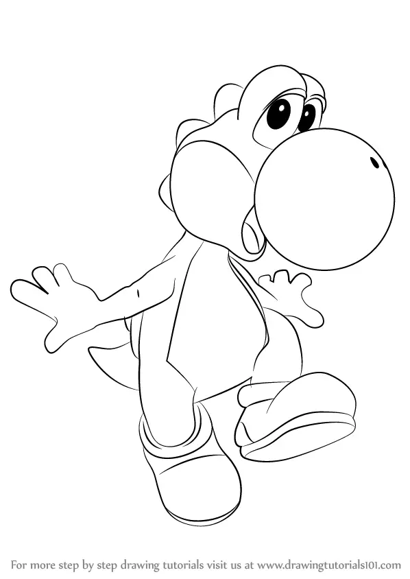 How to Draw Yoshi from Super Smash Bros (Super Smash Bros.) Step by ...