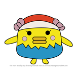 How to Draw Akahiyotchi from Tamagotchi