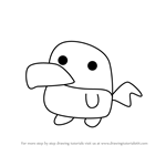 How to Draw Bird Deviltchi from Tamagotchi