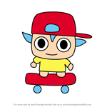How to Draw Boardtchi from Tamagotchi