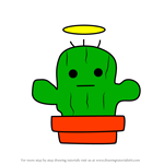 How to Draw Cactus Angel from Tamagotchi