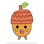 How to Draw Donguritchi from Tamagotchi