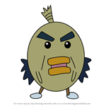 How to Draw Hanabitchi from Tamagotchi