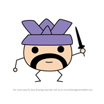 How to Draw Kabuto Oyajitchi from Tamagotchi