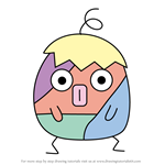 How to Draw Karapatchi from Tamagotchi