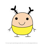 How to Draw Koganetchi from Tamagotchi