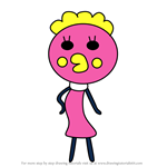How to Draw Modeltchi Female from Tamagotchi