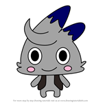 How to Draw Motetchi from Tamagotchi