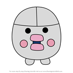 How to Draw Mousetchi from Tamagotchi