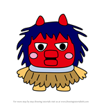 How to Draw Namahagetchi from Tamagotchi
