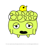 How to Draw Nonbiritchi from Tamagotchi