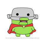 How to Draw Patchiman from Tamagotchi