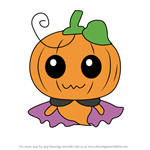 How to Draw Pumpkitchi from Tamagotchi