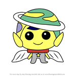 How to Draw Speplanetchi from Tamagotchi