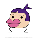 How to Draw Sutebotchi from Tamagotchi