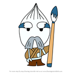 How to Draw Tappitsutchi from Tamagotchi