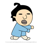 How to Draw Tetsuyatchi from Tamagotchi