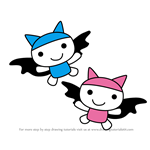 How to Draw Twin Deviltchi from Tamagotchi