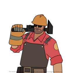 How to Draw Engineer from Team Fortress 2