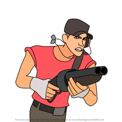 How to Draw Scout from Team Fortress 2