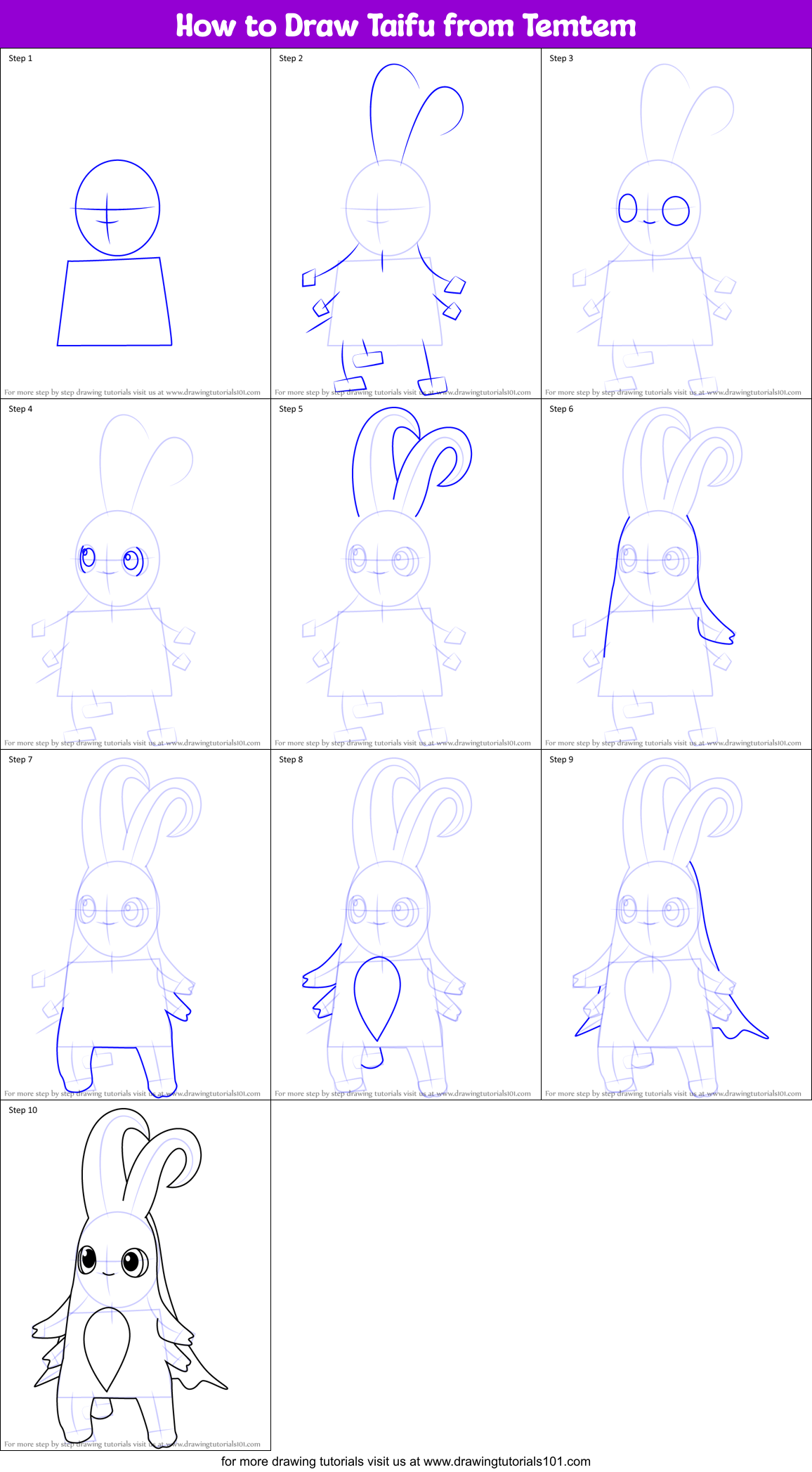 How to Draw Taifu from Temtem Printable Step by Step