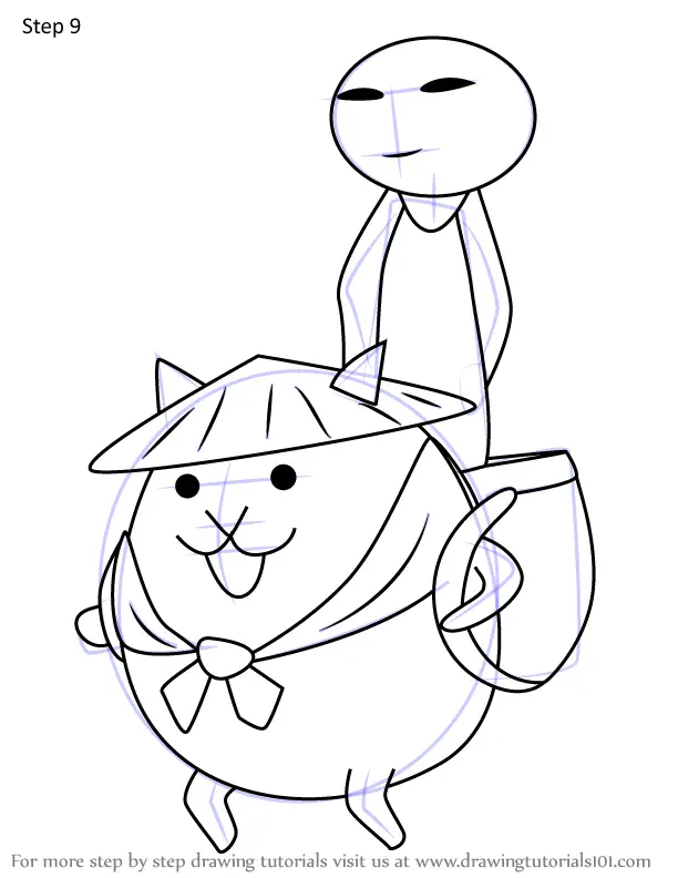 Learn How to Draw Kasa Jizo from The Battle Cats (The Battle Cats) Step