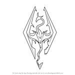 How to Draw Skyrim Logo
