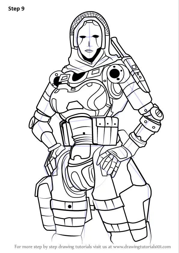 How to Draw Ash from Titanfall 2 (Titanfall 2) Step by Step ...