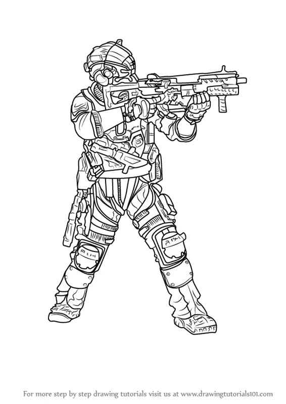 Step by Step How to Draw Jack Cooper from Titanfall 2