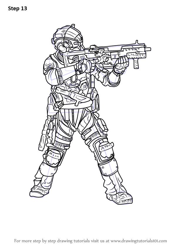 Learn How to Draw Jack Cooper from Titanfall 2 (Titanfall 2) Step by