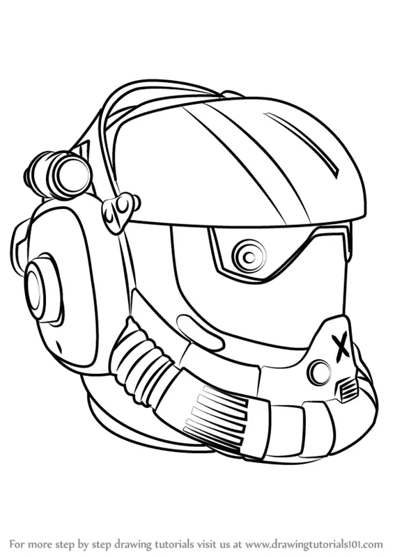 Learn How to Draw Viper Helmet from Titanfall 2 (Titanfall 2) Step by