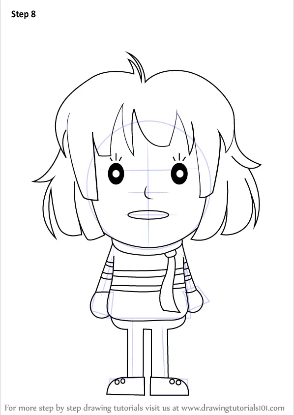 How To Draw Frisk From Undertale Undertale Step By Step