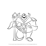 How to Draw Knight Knight from Undertale