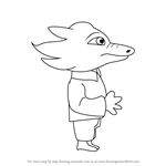 How to Draw Lizard Librarian from Undertale