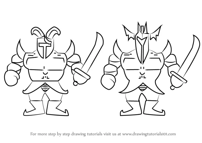 Download Learn How to Draw Royal Guards from Undertale (Undertale) Step by Step : Drawing Tutorials
