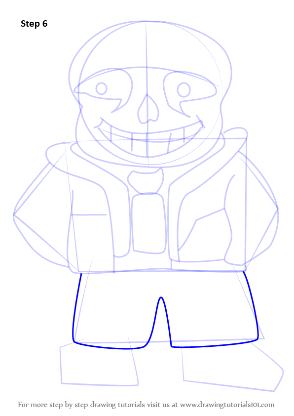 Learn How To Draw Sans From Undertale Undertale Step By Step Drawing Tutorials