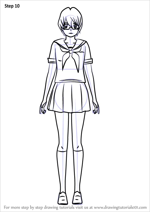 Learn How to Draw Info-chan from Yandere Simulator (Yandere Simulator