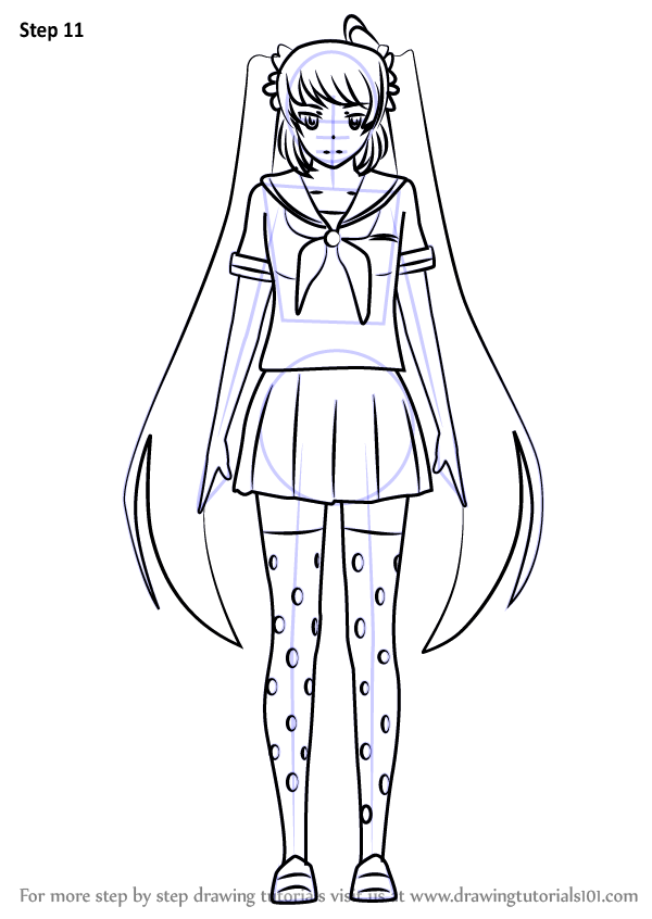 Learn How to Draw Osana Najimi from Yandere Simulator 